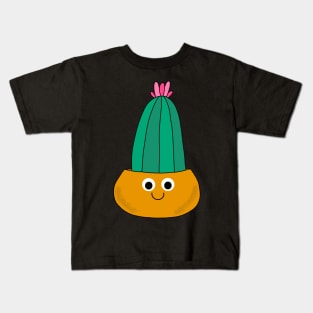 Cute Cactus Design #101: Slightly Blushing Cactus Pot Kids T-Shirt